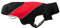 JEGGO Thermal Lining, kälteabweisender Winter-Hundemantel, mit wärmeisolierendem Thermofutter, wasser- und winddicht, optimale Passform, mit beidseitig zu öffnendem Reißverschluss (rot-schwarz, 44 cm)