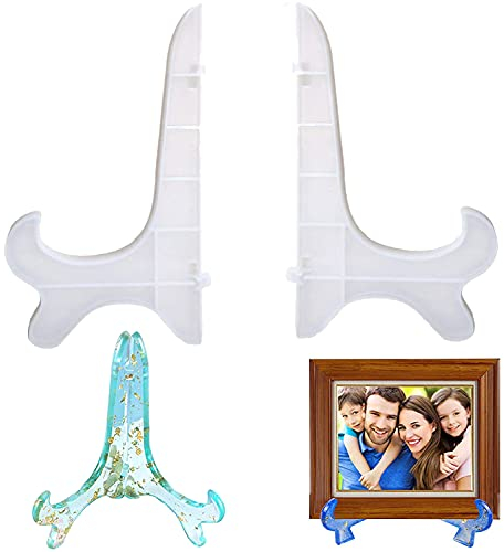 2Pcs Epoxidharz Formen, Epoxidharzformen, Staffeleien Tellerständer Tellerhalter Telleraufsteller Harzformen Kristall Epoxidguss Silikonform, Dekoration, DIY Fertigkeit Herstellung - Wilsonzin