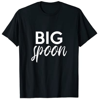 Cute Matching Valentines Couples Big Spoon Little Spoon T-Shirt