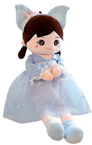 ISAKEN Stoffpuppe Fee Puppe 45cm, Märchen Prinzessin Ragdoll Plüschtier Schöne Ragdoll Spielzeug Plüsch Plüschtiere Babypuppe Prinzessin Schlafpartner Puppe Geschenk für Mädchen ab 0 Jahren