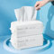Lot de 100 serviettes jetables pour le visage - Lingettes sèches et douces pour bébé - Utilisation sèche et humide - Mouchoirs en coton pour le visage - Épaississant pour peaux sensibles