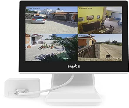 SANNCE 4-Kanal DVR Recorder mit 10,1 Zoll (25,7 cm) Monitor 1080P Analog CCTV Sicherheitssystem AHD/TVI/CVI/CVBS, 5-in-1 H.264+ DVR Video Überwachung Recorder, Bewegungserkennung und Alarm