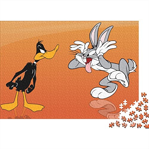 Bugs Bunny Puzzles Für Erwachsene Und Kinder Looney Tunes Zeichentrickfilm Style 1000 Stück Puzzles Für Erwachsene Herausforderndes Spiel 1000pcs (75x50cm)