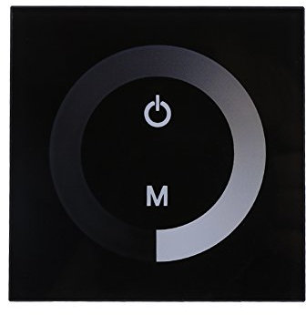 Tch, Dc12 24V,Led Dimmer Switch,0 10 Volt Led Dimmer Kepler,12V Dimmer Switch,Led Dimmer 12V Single Color Touch Panel Dimmer Wall Switch Controller Led Light Strip Dc 12V 24hite (Black)