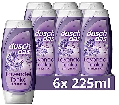 Duschdas Duschgel Lavendel Tonka Duschbad mit verwöhnender Duftformel sorgt für einen erfrischenden Start in den Tag 6x 225 ml