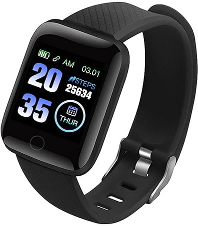 Moukkey Orologio per monitoraggio della Pressione arteriosa - di attività Impermeabili IP67 Smartwatch USB con Schermo HD da 1,3 Pollici | Bracciale Fitness Antipolvere con cardiofrequenzimetro