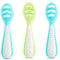 Munchkin Gentle Dip Multistage First Spoons| Weaning Spoons for Babies 4+ Months | Ideal for Baby-Led Weaning | Ergonomic Design | BPA-Free | Blue & Green | 3 Pack