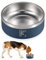 Dog Bowls - Insulated Dog Food Water Bowl, Non Slip Double Wall Stainless Steel Dog Bowl with Rubber Pad, 8 Cup Durable Indoor Outdoor Metal Pet Bowl for Large Medium Dogs Cats Puppy- 32oz