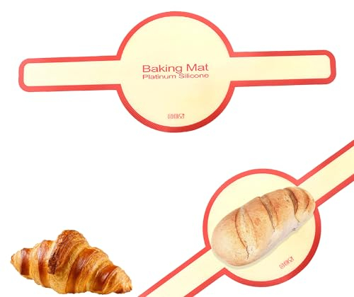 1PC Silicone Baking Mat Non Toxic Odorless Safe Silicone Bread Sling Reusable Heat Resistant for Dutch Oven Liner Bread Sling Washable with Long Handled Sling Bakeware Mat Replace Parchment Paper