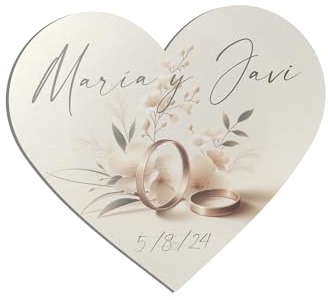Aiman GZ - Imán Corazón con Foto Personalizada 9x8,5 cm - Pack 10 Unidades - para Nevera, Regalo Publicitario, Bautizo, Boda, Comunión Original - Acabado Brillo