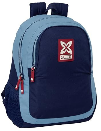 safta München Royal Schulrucksack für Kinder, ideal für Kinder verschiedener Altersgruppen, bequem und vielseitig, Qualität und Widerstandsfähigkeit, 32 x 16 x 44 cm, Blau, blau, Estándar, Casual