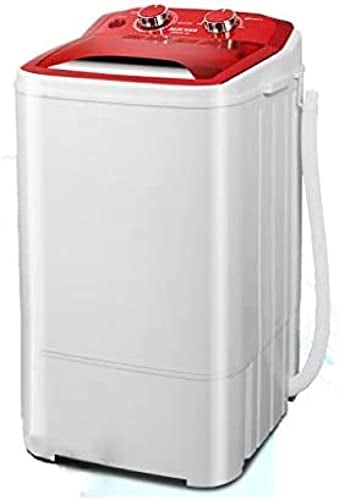 Lavatrice Piccola Lavatrice a Tamburo Antibatterico Leggero Viola da 3 kg Protezione Ambientale PP, Lavatrice a Piccola capacità da 3,0 kg, Scarico Rimovibile Semiautomatico da 240 W,Rosso