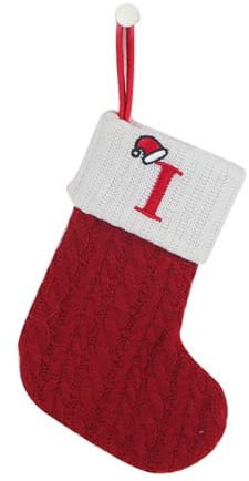 Partydekorationen Für Erwachsene Frauen Weihnachtsstrümpfe, personalisierte Weihnachtsstrümpfe mit 26 Buchstaben Bestickt, niedliche Weihnachtsstrümpfe, perfekte Veranstaltungsplaner (I, One Size)