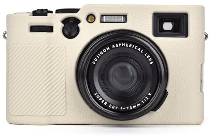 MUZIRI KINOKOO Silicone Case for Fuji X100 VI Camera, Ultra-Thin Soft Rubbber Fuji X100 VI Protective Case, Anti-Scratch Slim Fit Lightweight Case for Fujifilm X100VI Camera-Off White