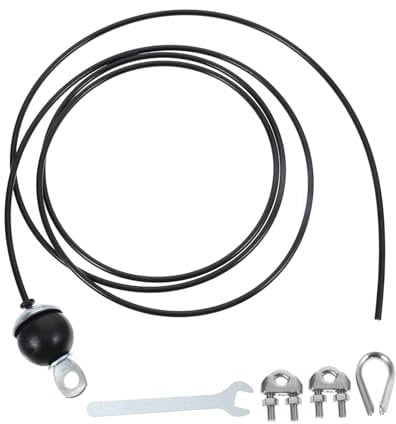 HONMEET 1 Set Pulley Rope Adjustable Arm Trainer DIY Loading Pulley System Home Gym Cable Machine Tie Rod Kit Tie Rod Tool Heavy Duty Pulley Adjustable Pull down Cable Steel Wire Black