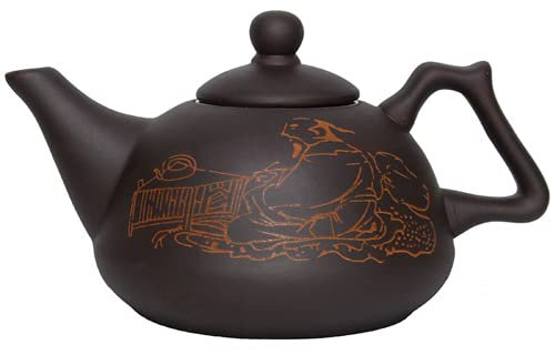 Handmade Chinese Yixing Purple Clay Teapot,600ml Purple Clay Yixing Teapot Traditional Chinese Tea Set Oolong Tea Portable Tea Set