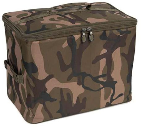 Fox Kühlbox Camolite, 22 Liter, Braun, Camouflage, 37 x 22 x 28 cm, 1,5 kg, Wasserdicht, Gepolsterte Haltegriffe, Reißverschluss-Netzfach, Zwei Klett-Trennwände, Robuste Doppelreißverschlüsse