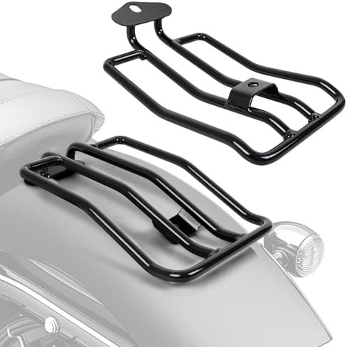 DREAMIZER Porte Bagages Arrière Solo Seat Compatible avec Harley, Porte-Bagages Arrière de Moto Noir pour Sportster XL883 1200 2004-2015