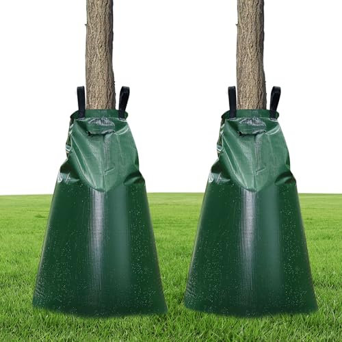 HonGien 2Pack Watering Bag 20 gal Drip Tree Irrigation Bag PVC UV Resistant Tree Watering Bag for New Plant Trees Trunk With Heavy Duty Zipper Watering Bag for Trees