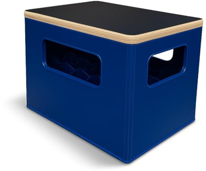 Eli Bierkastensitz aus Holz – Siebdruck-Sitzplatte verschiedene Größen – Hockeraufsatz für Bierkasten & Euronorm-Kisten – rutschfest & outdoor-geeignet – optional mit Gravur (Premium Kante, 600x400mm)