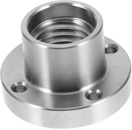 Holzdrehbank Stahl Flansch 1-8tpi Planscheibenfutter 2 Zoll | Sicherer Halt, Präzises Spannen, für Drechselbank und Werkstattprojekte, Silber, 1 Stück