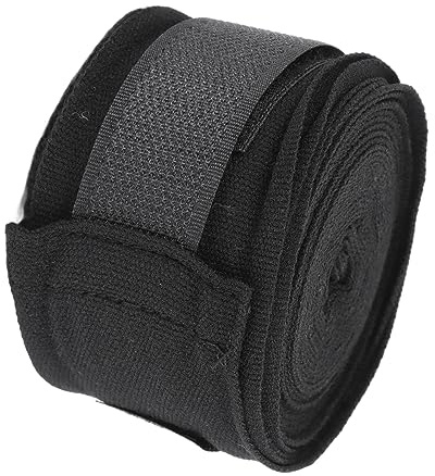 ZAWELIYO Boxhandbandagen, 3 Meter Elastische Boxbandage für Männer und Frauen, aus Elastischem Baumwollmaterial, Atmungsaktiver Stoff mit Atmungsaktivität, Ideal für das Training (Schwarz)