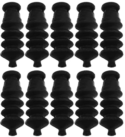 Toddmomy 10 Stück Schubstangenabdeckungen für Rc-bootsmodelle, wasserdichte Faltenbalg-Manschetten, Gummidichtungen für Steuerstangen zum Schutz von Rc-bootsmodellen (5-mm-Loch)