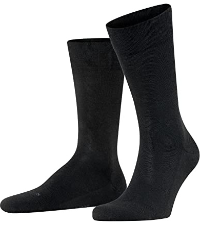 FALKE Men's Sensitive London Socks, Cotton, Black (Black 3000), 8.5-11 (1 Pair)