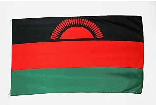 AZ FLAG Flagge Malawi Alt 150x90 cm Fahne Malawi Polyester 100D 2 Ösen | Für innen und außen dekorative Flagge doppelte Nähte und verstärkte Kanten mit Metallösen 100D Polyester