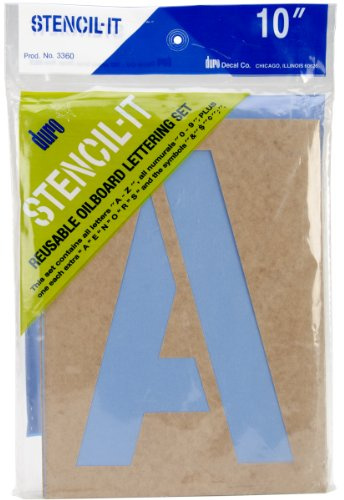 Duro by Graphic Products Stencil-It Oil Board Stencil Set, 10