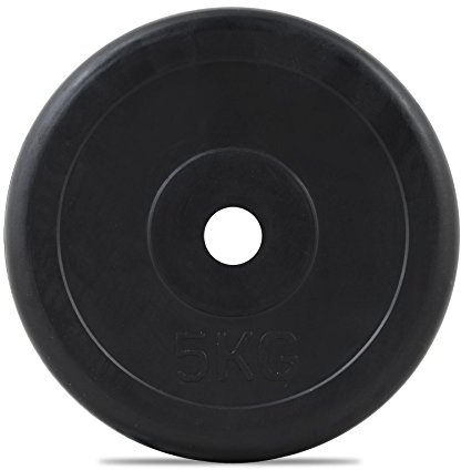 BodyMax Standard Rubber Weight Plates – 1 Inch Hole – Durable, Floor-Protecting Barbell Plates for Home Gym – 2.5kg to 10kg Options (5, Kilograms)