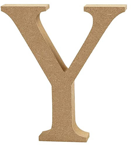Creativ Y MDF Buchstabe, braun, 13 x 2 cm