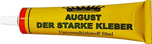 August der Starke Universalkleber Alleskleber - Transparent, 43g, Röhre, Ethanol, Stark, Hochviskos, Nicht wasserfest, Klebestift, Universalklebstoff, Alleskleber, Kleber