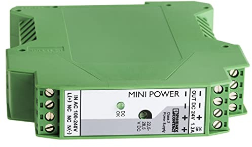 PHOENIX CONTACT MINI-PS-100-240AC/24DC/1.3 Primär Getaktete Stromversorgung MINI POWER zur Tragschienenmontage, 1-Phasig Eingang, 24V DC/1.3 A Ausgang