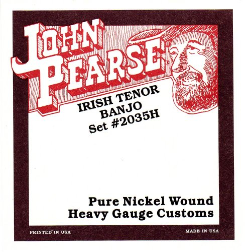 John Pearse Strings® 605HT Jeu de Cordes pour Irish Tenor Banjo - 80/20 Bronze wound - Heavy Gauge