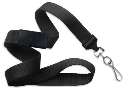 Schwarz 5/20,3 cm breit Lanyard mit Sicherheitsverschluss und Swivel Haken durch Specialist ID, verkauft einzeln