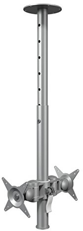 Dataflex 572 ViewMate Style Monitorarm (Tragkraft max. 2X 15kg, bis 61 cm (24 Zoll) Bildschirmdiagonale, VESA: MIS-D 75x75/100x100mm kompatibel) Silber