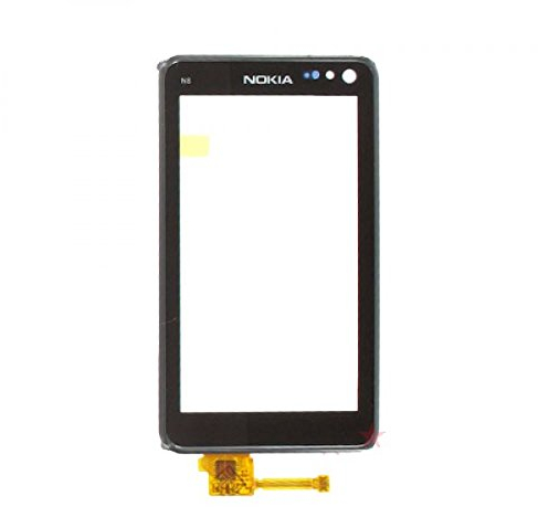 Nokia N8 N8 -00 Display Glas + Touchscreen digitizer Diplay Glas Touch Pad Screen grau - Bulk