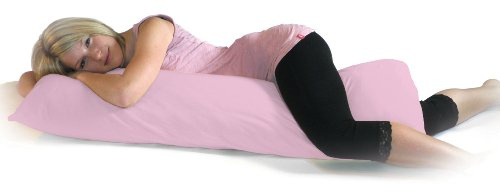 Dukal | Bezug für Seitenschläferkissen | 40 x 120 cm | aus hochwertigem DOPPEL-Jersey | 100% Baumwolle | Farbe: rosé