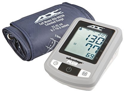 Advantage 6022N Plus Automatic Digital Blood Pressure Monitor with Storage Case, BHS AA Rated, Wide-Range Adult Navy Upper-Arm BP Cuff
