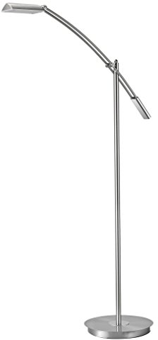Trio Leuchten LED Stehleuchte Verdona 420810107, Metall Nickel matt, inkl. 12 Watt LED, Dimmer, 70 x 27 x 130 cm