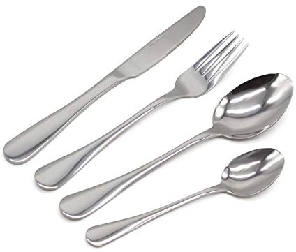 Glim&Glam Cutlery Set, Stainless Steel, 16pcs | Spoons Forks Set, Tableware Dinnerware