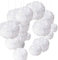O-Kinee 24er Rosa Deko Seidenpapier Pompons für Hochzeit, Taufe Mädchen, Geburtstag, Party,Kommunion,Valentinstag Muttertag JGA Deko weiß