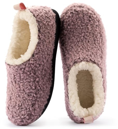 RockDove Women's Nomad Slipper con Memory Foam | Suola per interni/esterni, comfort in pile Sherpa, fodera calda, antiscivolo, memory foam, lavabile in lavatrice