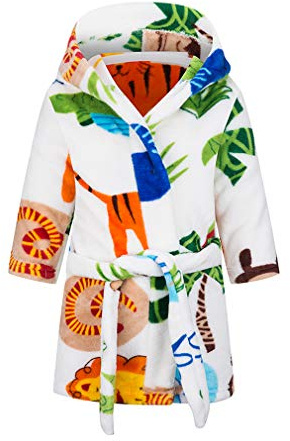 DELEY Peignoir Enfants Pyjamas à Capuche Robe de Chambre Peignoirs