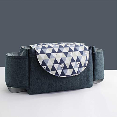 ZIOYCKL Kinderwagen-Organizer mit isolierten Getränkehaltern für smarte Mütter, Windelaufbewahrung, sichere Gurte, abnehmbare Tasche, kompaktes Design, passend für alle Kinderwagen, modisch und schön,