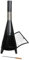 KCT Contemporary Chiminea - Outdoor Fire Pit with Chimney and Poker