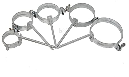 Fallrohrschelle verzinkt Ø 100 mm mit Einschlagstift 140 mm