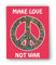 20cm! Hochwertiger Kühlschrank-Auto-Aufkleber Sticker Cartoon Comic Make Love Not War Hippie UV&Waschanlagenfest Decal