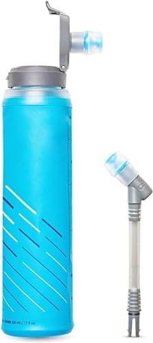 HydraPak Ultraflask Speed 500 mL, Flasque trail running 500 mL avec paille, Compatible avec les sacs d'hydratation trail